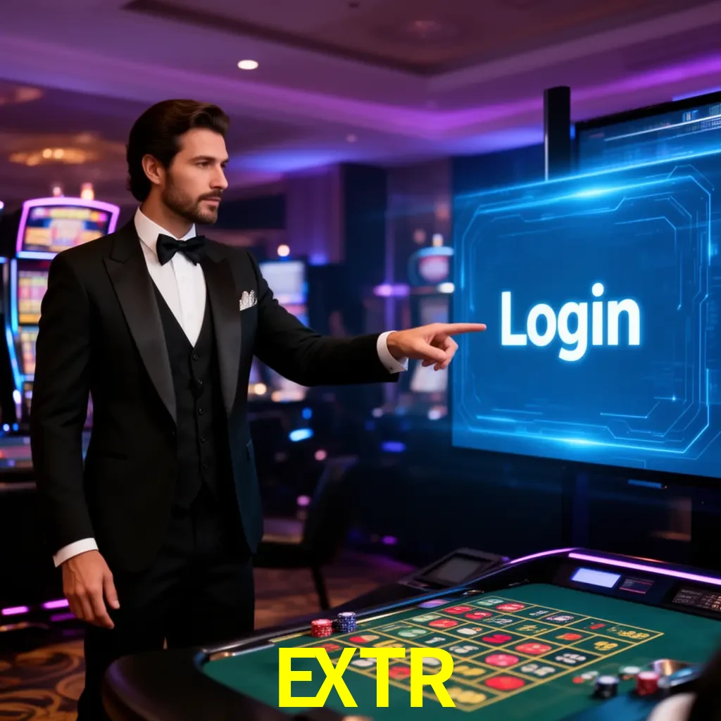 EXTR Login - OTP, cuenta y soporte Pantalla EXTR Login con OTP, contraseña, cuenta segura y soporte móvil